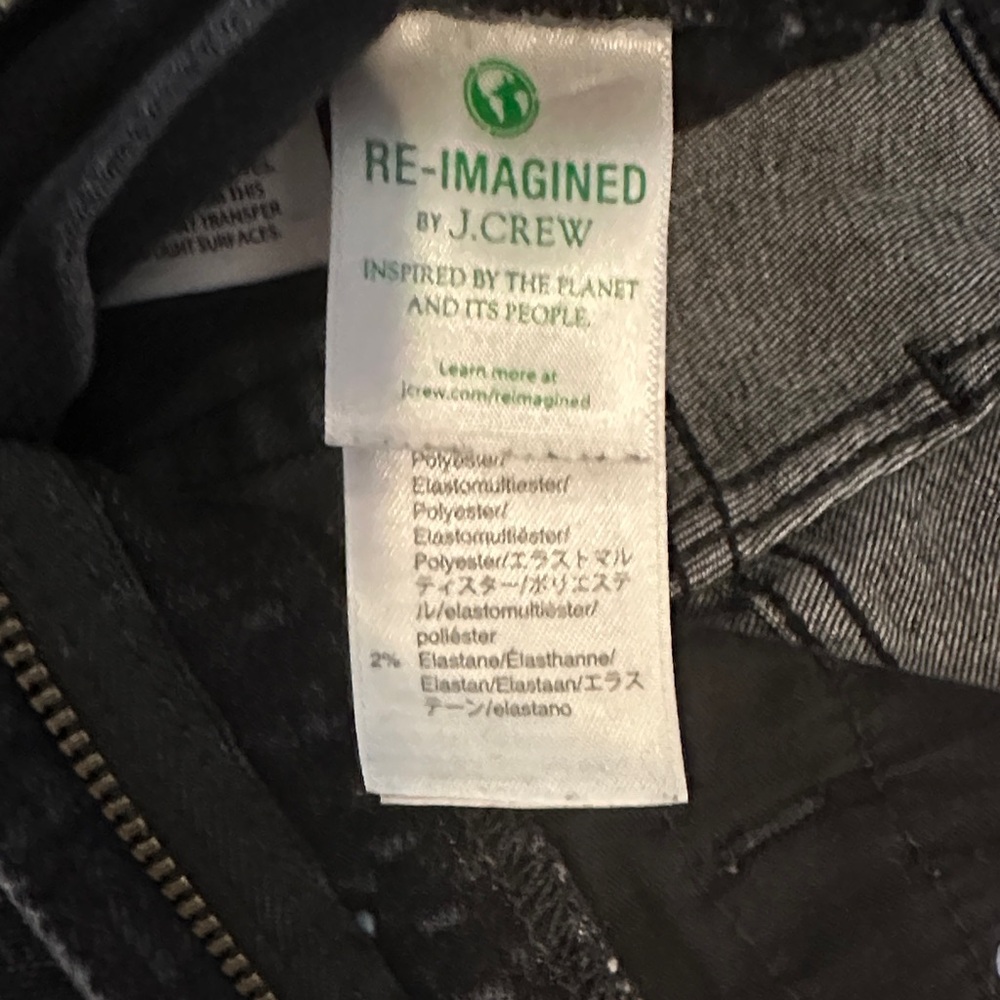 J. Crew Denim 9” Vintage Straight Distressed Black Pants Size 27 Re-Imagined - Picture 4 of 9